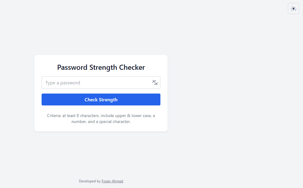 Password Strength Checker